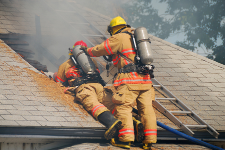 MFD Fire Fighters Opening up roof